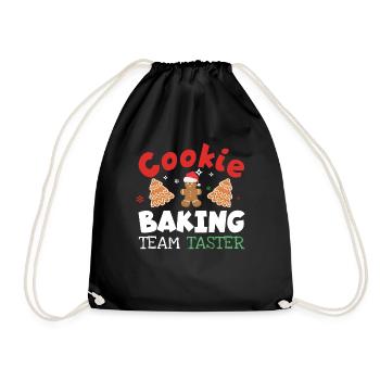 December Cookie Baking Team Baker Love Christmas - Turnbeutel - Schwarz - Vorne