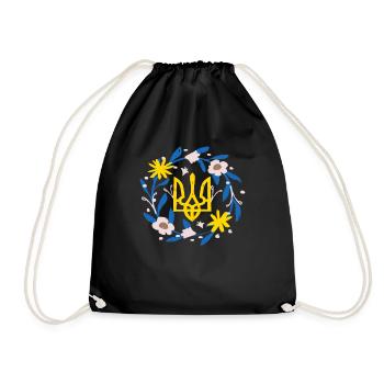 Stand with Ukraine Peace No War - Turnbeutel - Schwarz - Vorne