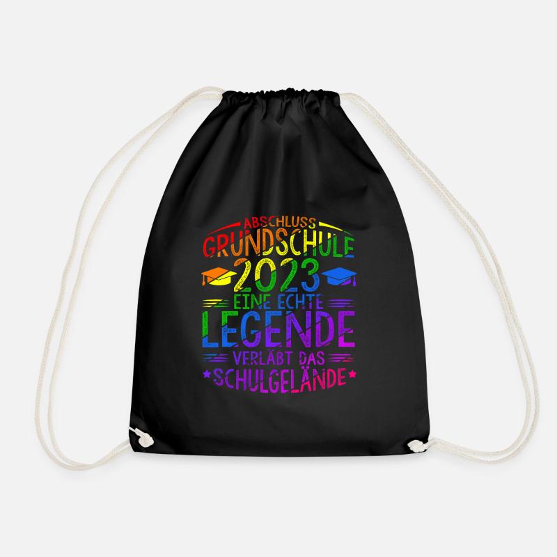 Grundschule Eine Legende Grundschule Abschluss 202 - Turnbeutel - Schwarz