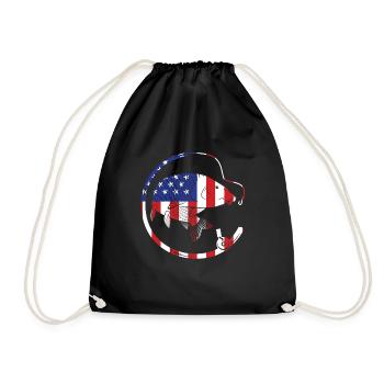 Fisherman USA Flag Patriotic American - Sac de sport léger - noir - Devant