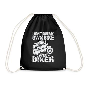 Ich Fahre Nicht Mit Meinem Eigenen Fahrrad, Aber - Turnbeutel - Schwarz - Vorne