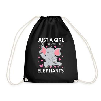 Juste une fille qui aime les éléphants - Sac de sport léger - noir - Devant