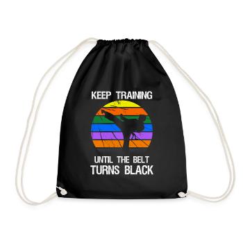 Continuez à vous entraîner jusqu’à ce que votre ceinture devienne noire - Sac de sport léger - noir - Devant
