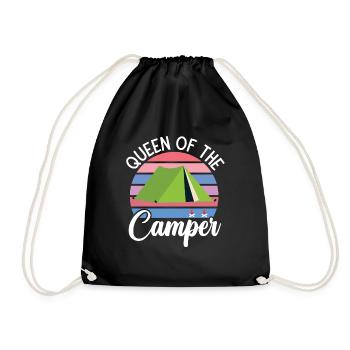 Reine du camping de camping en plein air Caravane - Sac de sport léger - noir - Devant