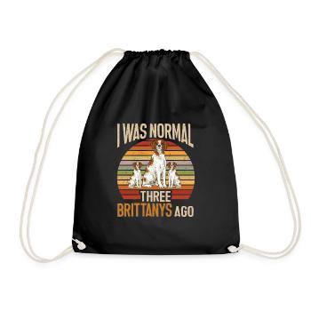 Épagneul Breton Épagneul Cadeau - Sac de sport léger - noir - Devant