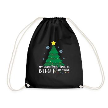 December My Christmas Tree Bigger Funny Christmas - Turnbeutel - Schwarz - Vorne