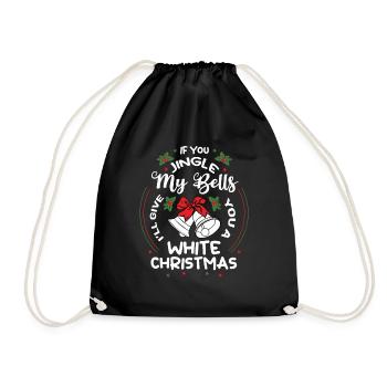 December Jingle My Balls Funny Christmas - Turnbeutel - Schwarz - Vorne