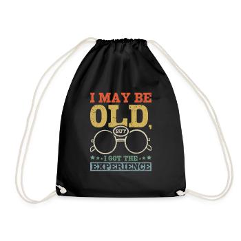 Je suis peut-être vieux, mais j’ai eu l’expérience - Sac de sport léger - noir - Devant