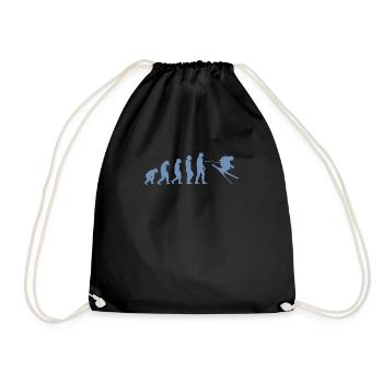 Skifahrer Geschenkidee Ski Design - Turnbeutel - Schwarz - Vorne