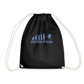 Evolution of the skier skier - Drawstring Bag - black - Front