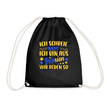 Proud Bosnian Bosniaks Bosnia Herzegovina - Drawstring Bag - black - Front