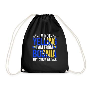 Proud Bosnian Bosniaks Bosnia Herzegovina - Drawstring Bag - black - Front