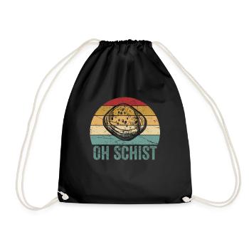 Funny geologist on a stone hunt - Drawstring Bag - black - Front