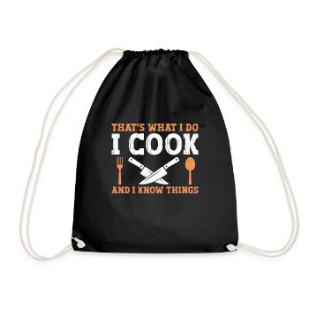 C’est ce que je fais, je cuisine, et je sais - Sac de sport léger - noir - Devant