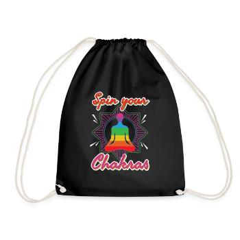 Spin Your Chakras - Drawstring Bag - black - Front