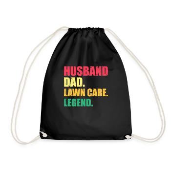 Novelty Gardening Planting Husband Sarcastic Gags - Drawstring Bag - black - Front