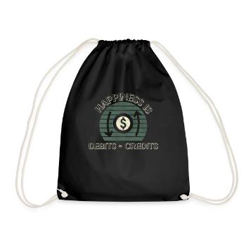 Accountant Bookkeeper Accounting - Drawstring Bag - black - Front