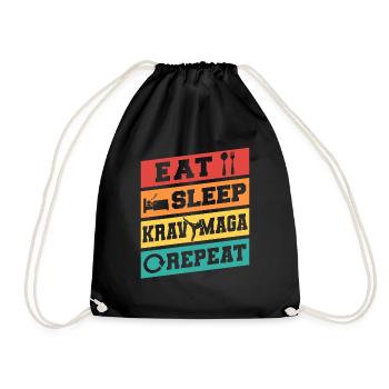 Krav Maga Apparel Israeli Self - Drawstring Bag - black - Front