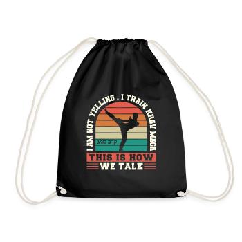 Krav Maga Apparel Israeli Self - Drawstring Bag - black - Front