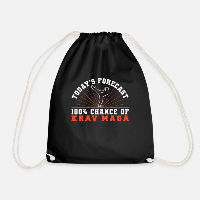 Krav Maga Apparel Israeli Self - Drawstring Bag - black