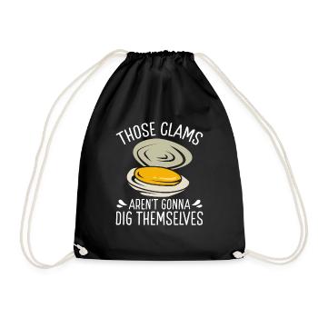 Clamming Creusez-vous drôle de Clam Clam Digger - Sac de sport léger - noir - Devant