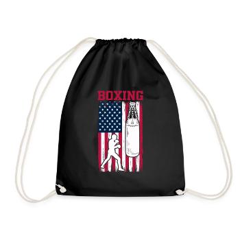 American Flag Boxing Fighter - Arts Martiaux Boxe - Sac de sport léger - noir - Devant