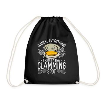 Clam Cancel Everything trouvé nouveau Clamming Spot - Sac de sport léger - noir - Devant