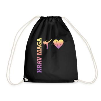 Krav Maga Apparel Israeli Self - Drawstring Bag - black - Front