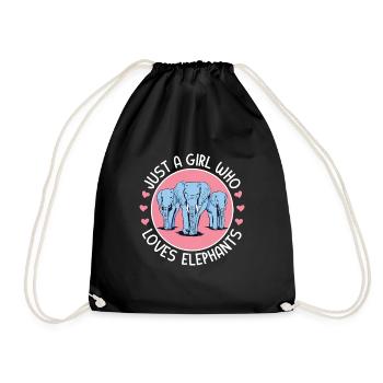 Juste une fille qui aime les femmes éléphants - Sac de sport léger - noir - Devant