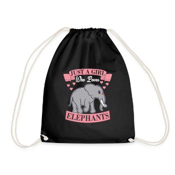 Juste une fille qui aime les femmes éléphants - Sac de sport léger - noir - Devant