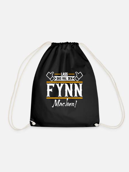 Fynn Geschenkidee Geschenk Geburtstag - Turnbeutel - Schwarz