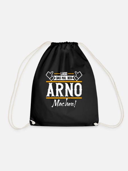 Arno Geschenkidee Geschenk Geburtstag - Turnbeutel - Schwarz