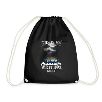 This is my writing shirt writer writer - Drawstring Bag - black - Front