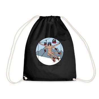 Alpin Sports d'hiver Ski Montagne Alpes Piste de - Sac de sport léger - noir - Devant