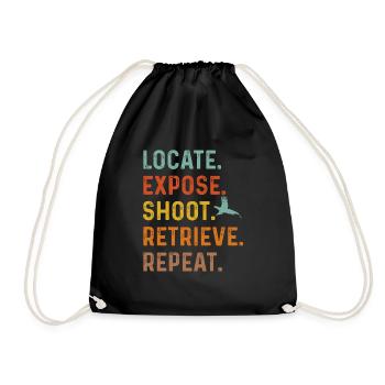 Pheasant Hunting Pheasant Bird Hunting Bird Hunters - Drawstring Bag - black - Front