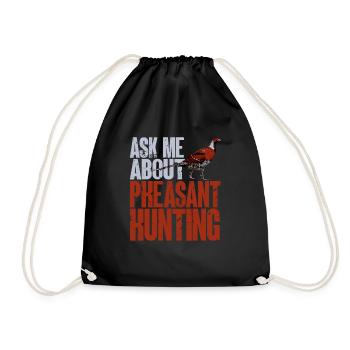 Pheasant hunting Pheasant Bird hunting Bird hunters - Drawstring Bag - black - Front