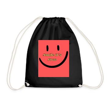 Smile it is for Free - Drawstring Bag - black - Front