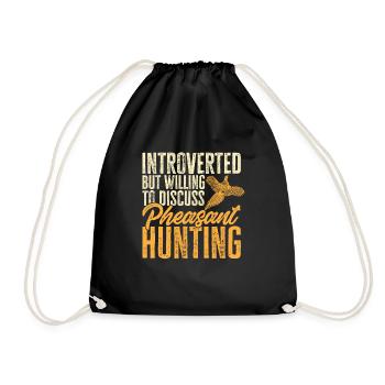 Pheasant hunting Pheasant Bird hunting Bird hunters - Drawstring Bag - black - Front