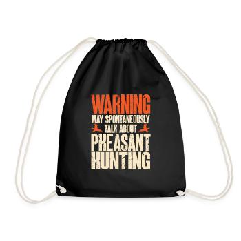 Pheasant hunting Pheasant Bird hunting Bird hunters - Drawstring Bag - black - Front