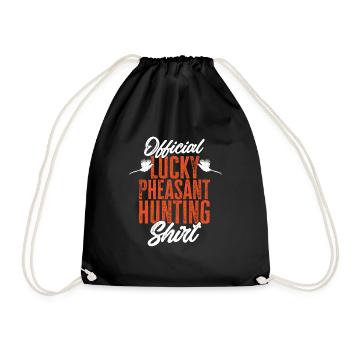 Pheasant hunting Pheasant Bird hunting Bird hunters - Drawstring Bag - black - Front