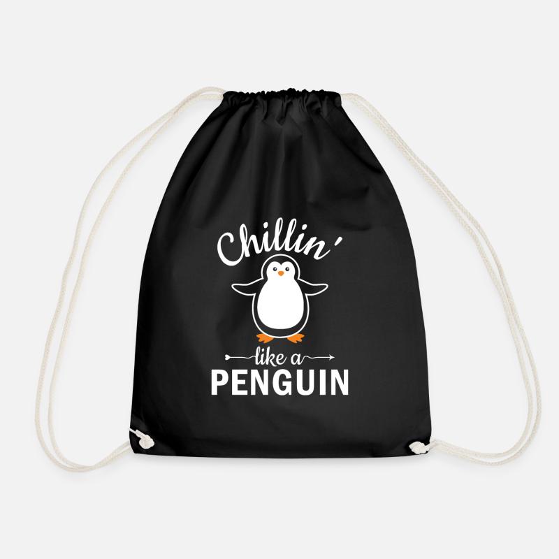 King Penguin Emperor Penguin Penguin Gift - Drawstring Bag - black