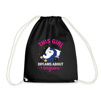 King Penguin Emperor Penguin Penguin Gift - Drawstring Bag - black - Front