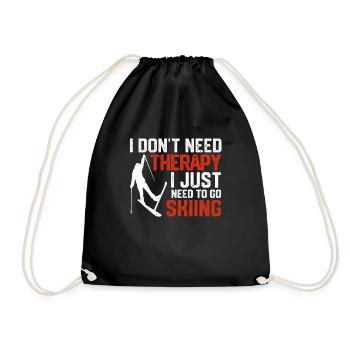 Je n’ai pas besoin de thérapie, j’ai juste besoin de skier - Sac de sport léger - noir - Devant