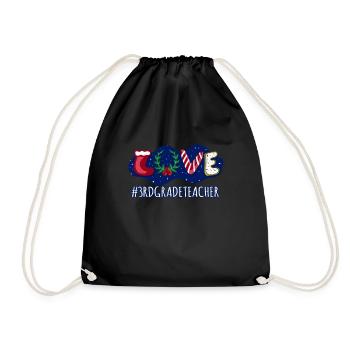 Amour Noël Enseignant de troisième année Élève - Sac de sport léger - noir - Devant