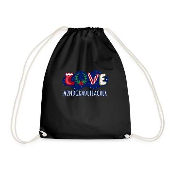 Amour Noël Enseignant de deuxième année Élève - Sac de sport léger - noir - Devant