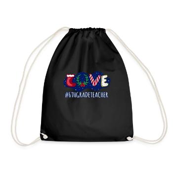 Amour Noël Élève enseignant de sixième année - Sac de sport léger - noir - Devant
