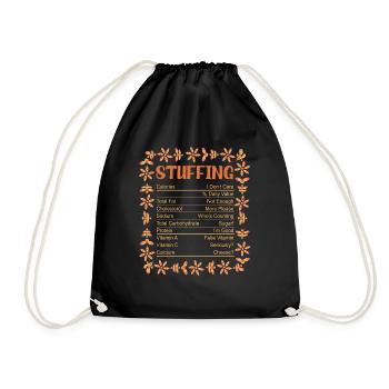 Teneur en nutriments Farce florale Action de grâce - Sac de sport léger - noir - Devant