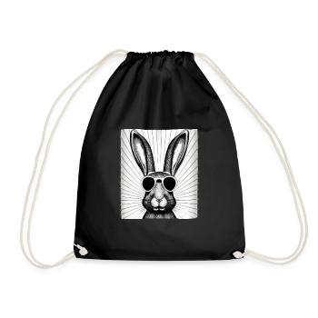 Rabbit Pet Pet Cool Lunettes de soleil Design - Sac de sport léger - noir - Devant