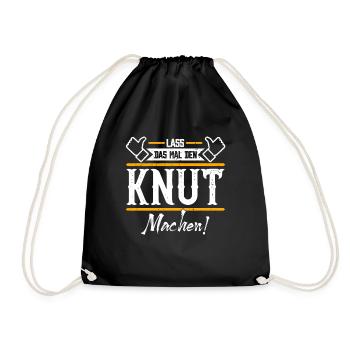 Knut Geschenkidee Geschenk Geburtstag - Turnbeutel - Schwarz - Vorne