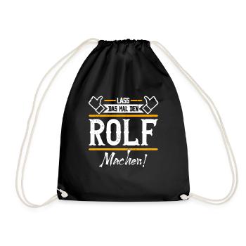 Rolf Geschenkidee Geschenk Geburtstag - Turnbeutel - Schwarz - Vorne